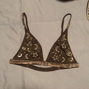 Moon and star sequin bra